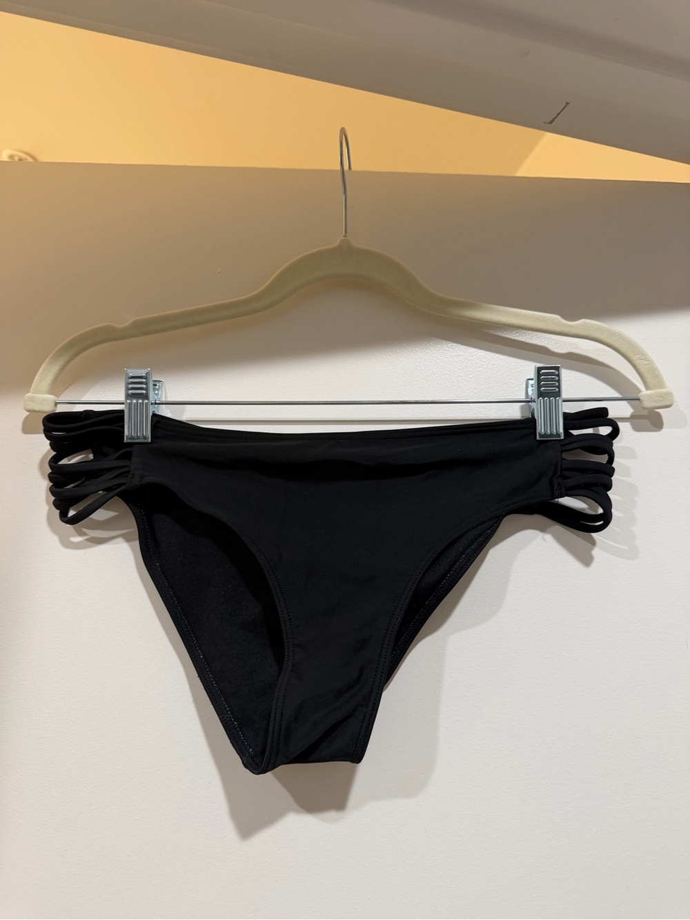 Hollister Black Strappy Side Bikini Bottom